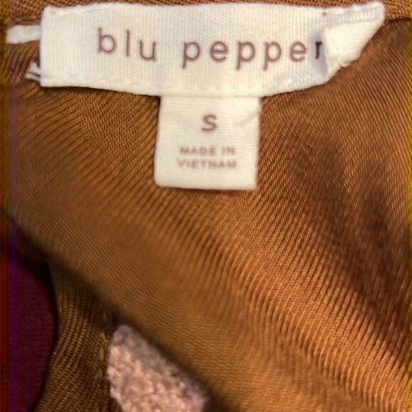 Blu Pepper Brown Tank with Pink & White Polka Dots - Size Small - Picture 8 of 9